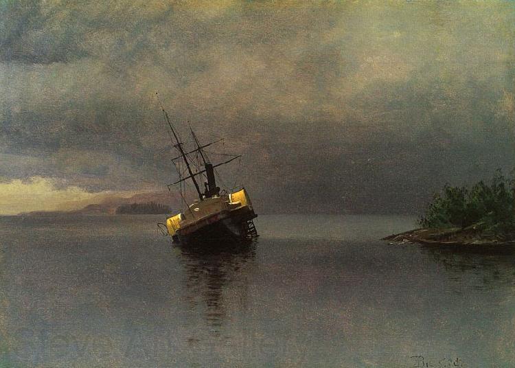 Albert Bierstadt Wreck of the Ancon in Loring Bay, Alaska Norge oil painting art